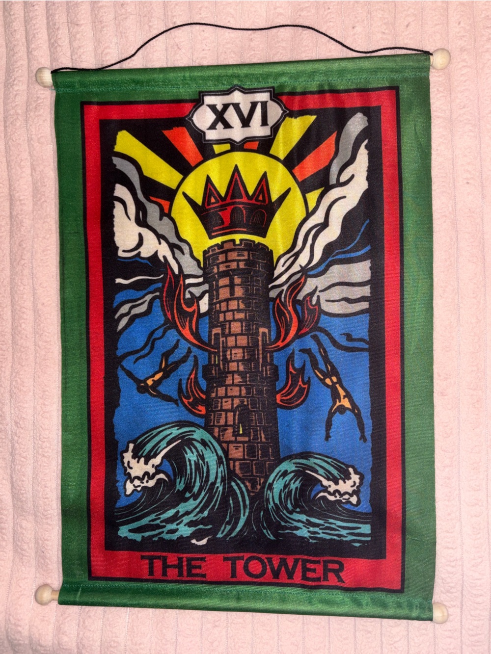 The Tower Tarot Wall Tapestry - Multicolor